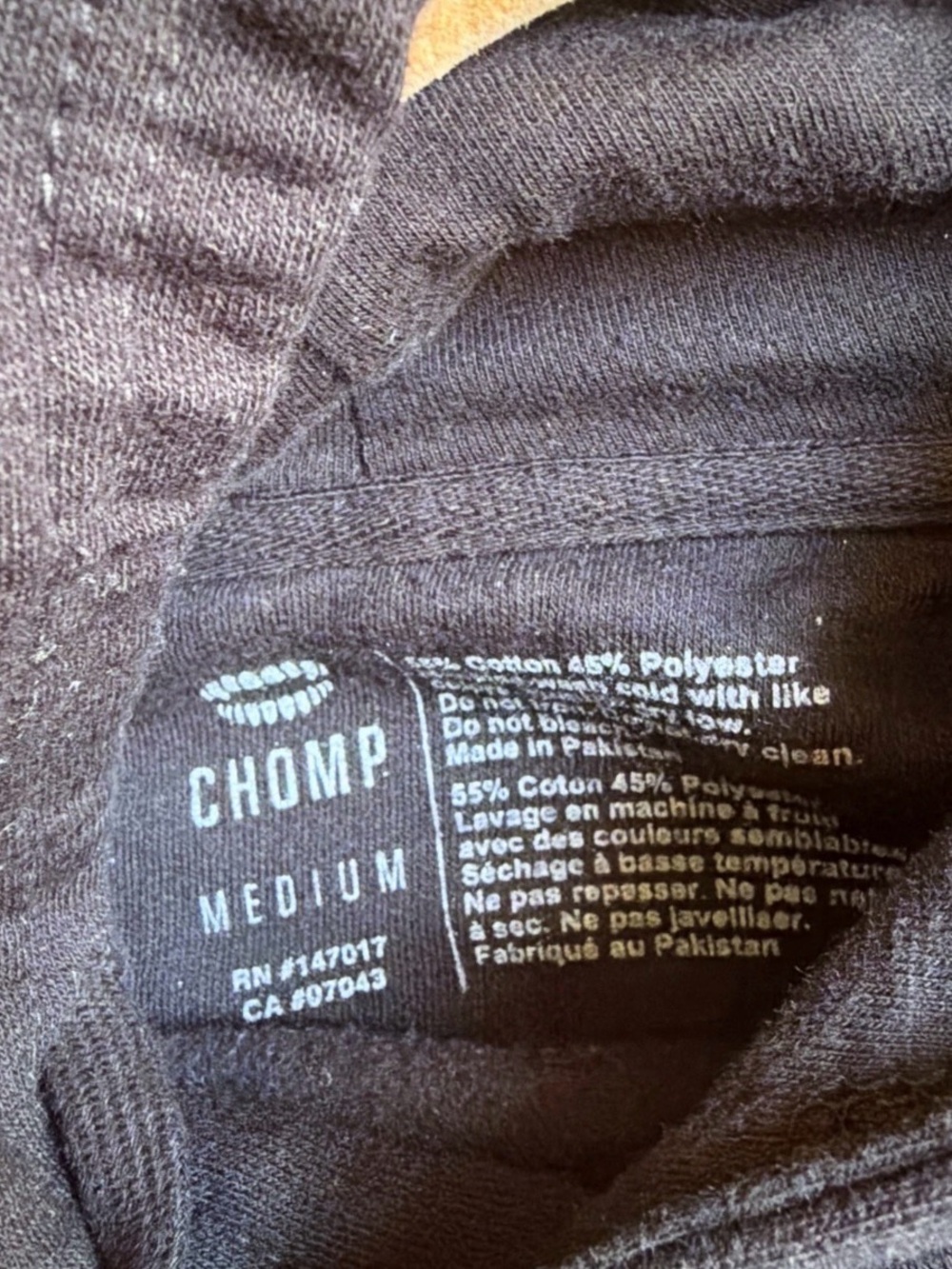 Chomp Bad Luck Club Hoodie Size Medium Black - Picture 4 of 4